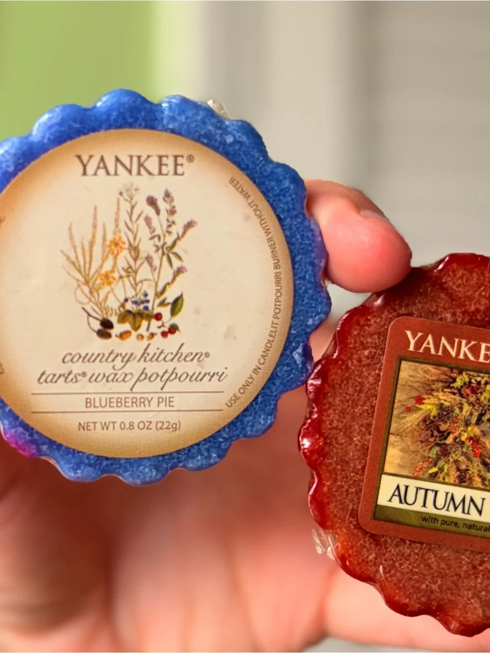 Yankee Candle Blueberry Pie & Autumn Wreath Fall Wax Tarts Duo